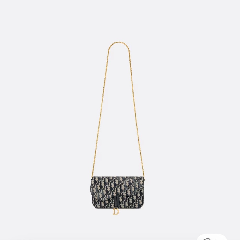 DIOR Saddle Pouch with Chain
Blue Dior Oblique Jacquard